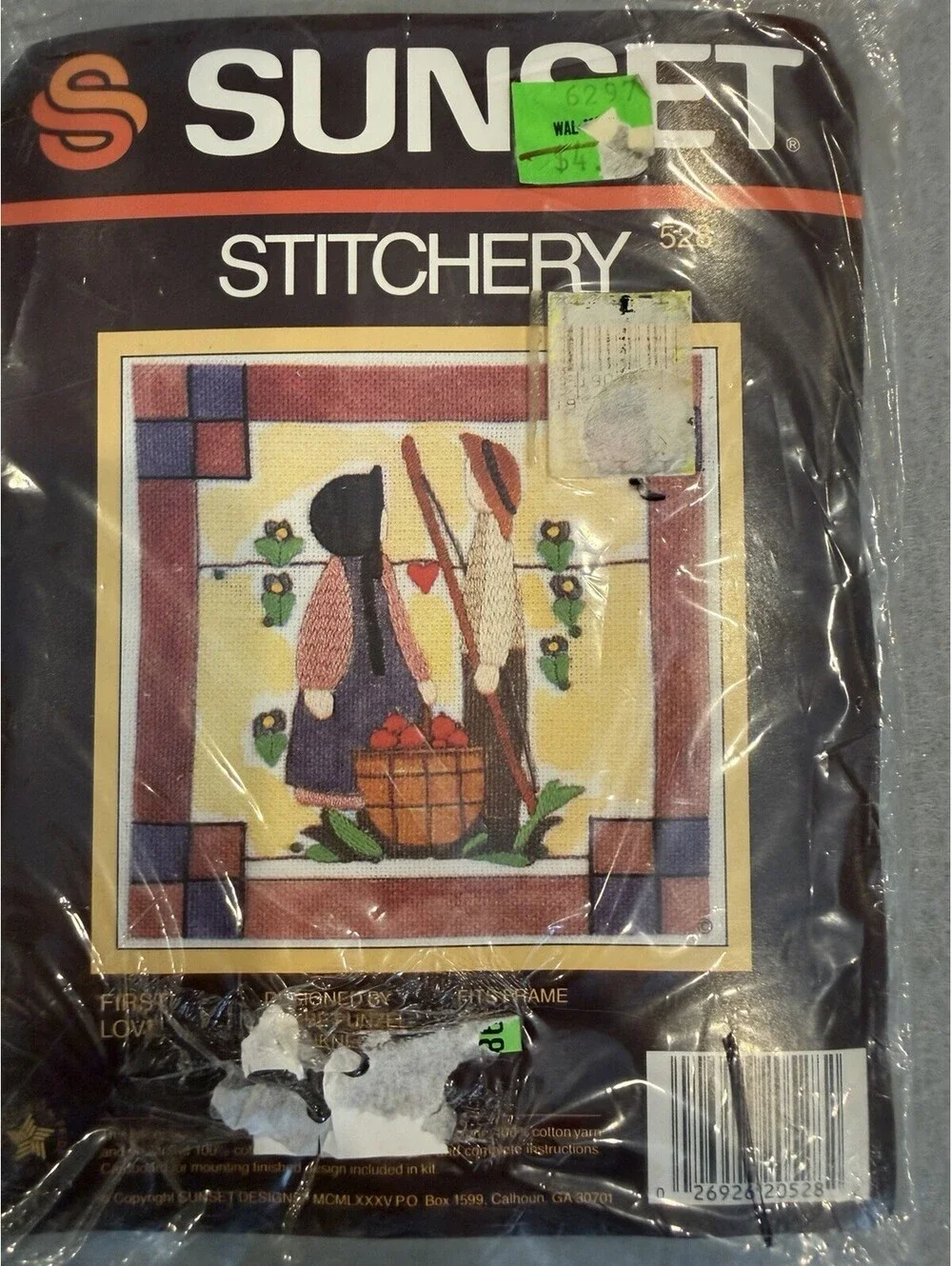 SUNSET STITCHERY Set Of 3  AMISH COUNTRY PRINTED EMBROIDERY KITS NEW Sealed